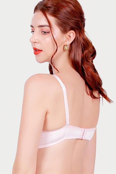 Áo ngực Misaki mút dày cúp trơn viền ren đơn giản nữ tính - 7105