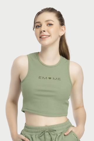 Áo T - top nữ Vera by Chipu Cotton Rib trơn - C0015Xanh rêu