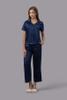 Bộ pijama dài nữ Vera satin trơn tay ngắn - V0762