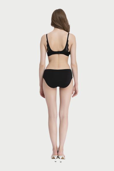 Quần lót lưng cao Misaki microfiber phối ren - M1082