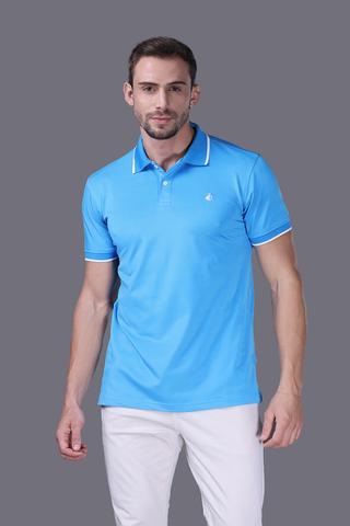 Áo Polo Nam Jockey poly quickdry thêu logo Half Boy - J1313Xanh dương