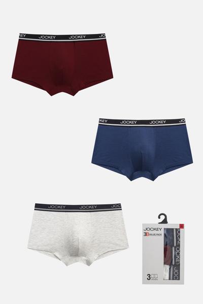 Hộp 3 Quần Jockey thun visco kháng khuẩn dáng Trunk - 1273