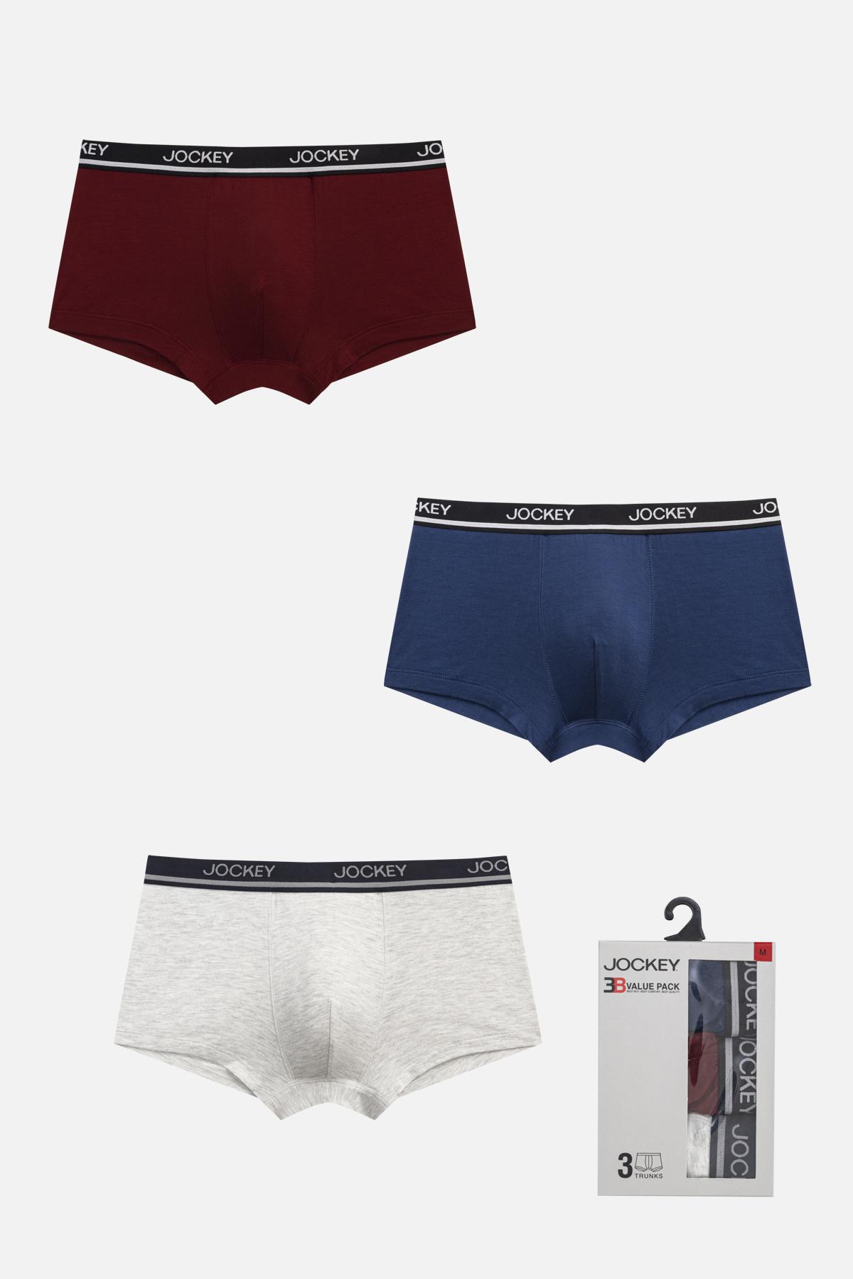 Hộp 3 Quần Jockey thun visco kháng khuẩn dáng Trunk - 1273