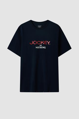 Áo T-shirt unisex Jockey cotton in logo - J4106Xanh đen