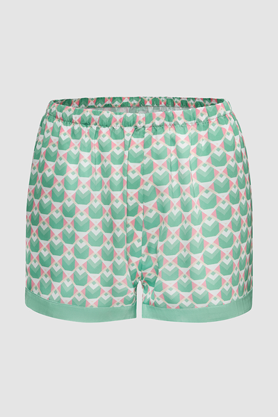 Bộ pijama ngắn nữ Vera satin in tay ngắn - V0768