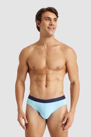 Quần lót Nam Jockey Cotton 4 chiều dáng brief -  J4013Xanh nhạt