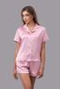 Bộ pijama ngắn nữ Vera satin trơn tay ngắn - V0760