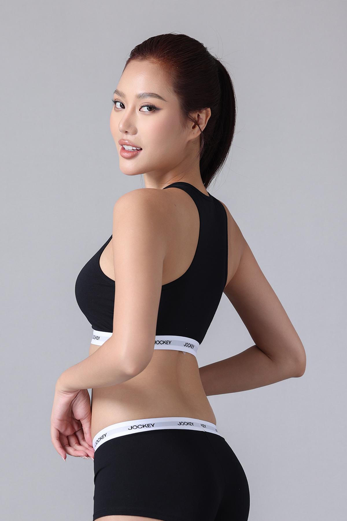 Áo Jockey Bra-top nữ Cotton viền chữ - J4007