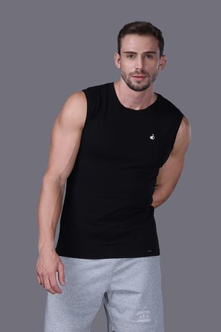 Áo thun nam Jockey Tank Top Cotton Compact - J7343Đen