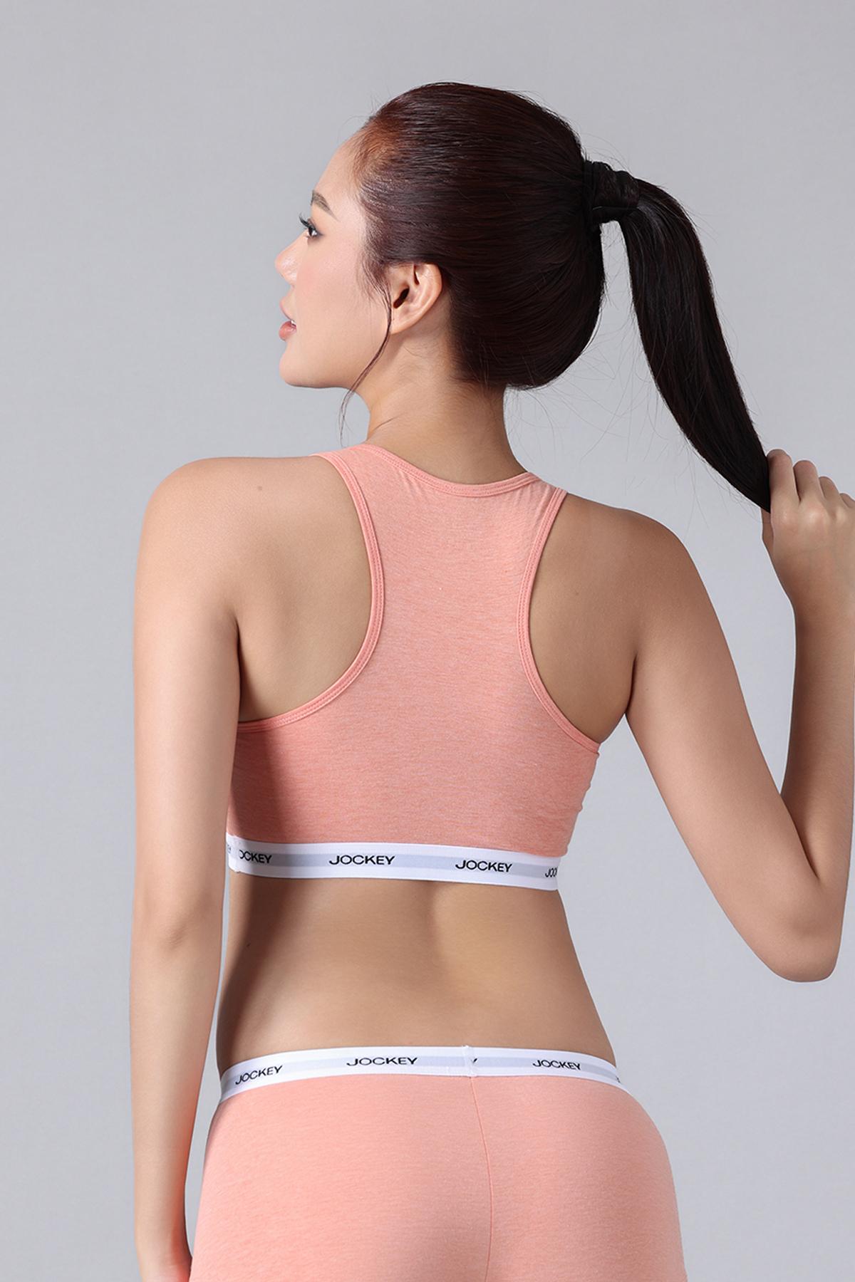 Áo Jockey Bra-top nữ Cotton viền chữ - J4007