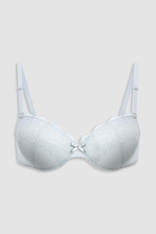 Áo ngực Misaki cup 3/4, đai trơn, mút dày - 0112Xanh ghi