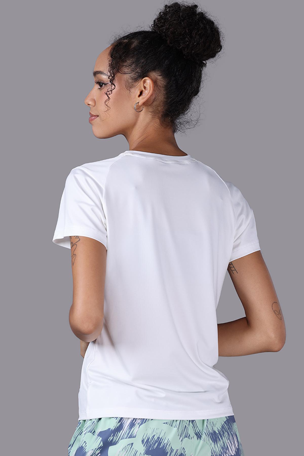 Áo T- shirt thể thao Jockey Nữ chất liệu wicking in logo - J1377