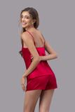 Bộ short nữ Vera satin trơn hai dây - V0759