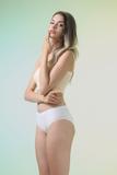 Quần lót bikini nữ Misaki polyamide trơn - M1070