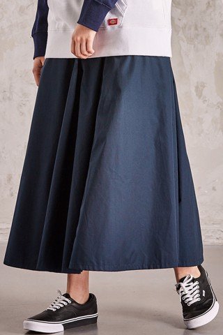 Chân váy dài lưng thunNavy đậm