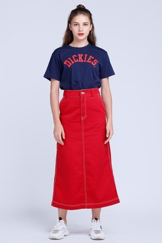 Chân váy chữ A dáng dàiĐỏ