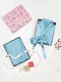 Hộp quà Holiday - đầm ngủ tổng hợp lụa Satin cộc tay dáng lửng và kimono sang trọng VERA