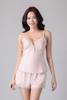 Bộ short Vera by Chipu satin trơn phối ren - C0051