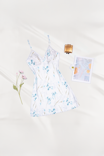 Đầm ngắn nữ Vera latin in phối ren - V0739