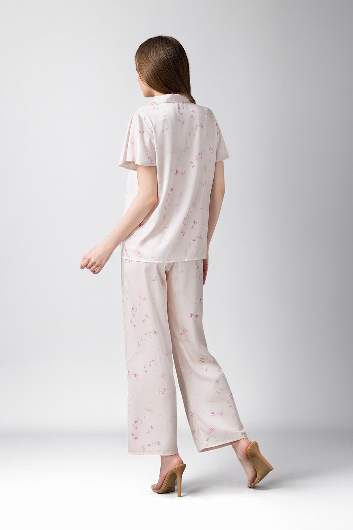 Bộ pijama dài nữ Vera latin in tay ngắn - V0821