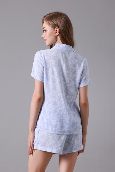 Bộ pijama ngắn nữ Vera rayon slub in tay ngắn - V0795