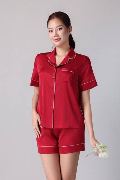 Bộ pijama ngắn nữ Vera latin trơn tay ngắn - V0773