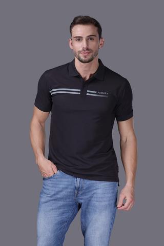 Áo Polo Nam Jockey poly cafe in logo 2 sọc -J4028Xám đậm