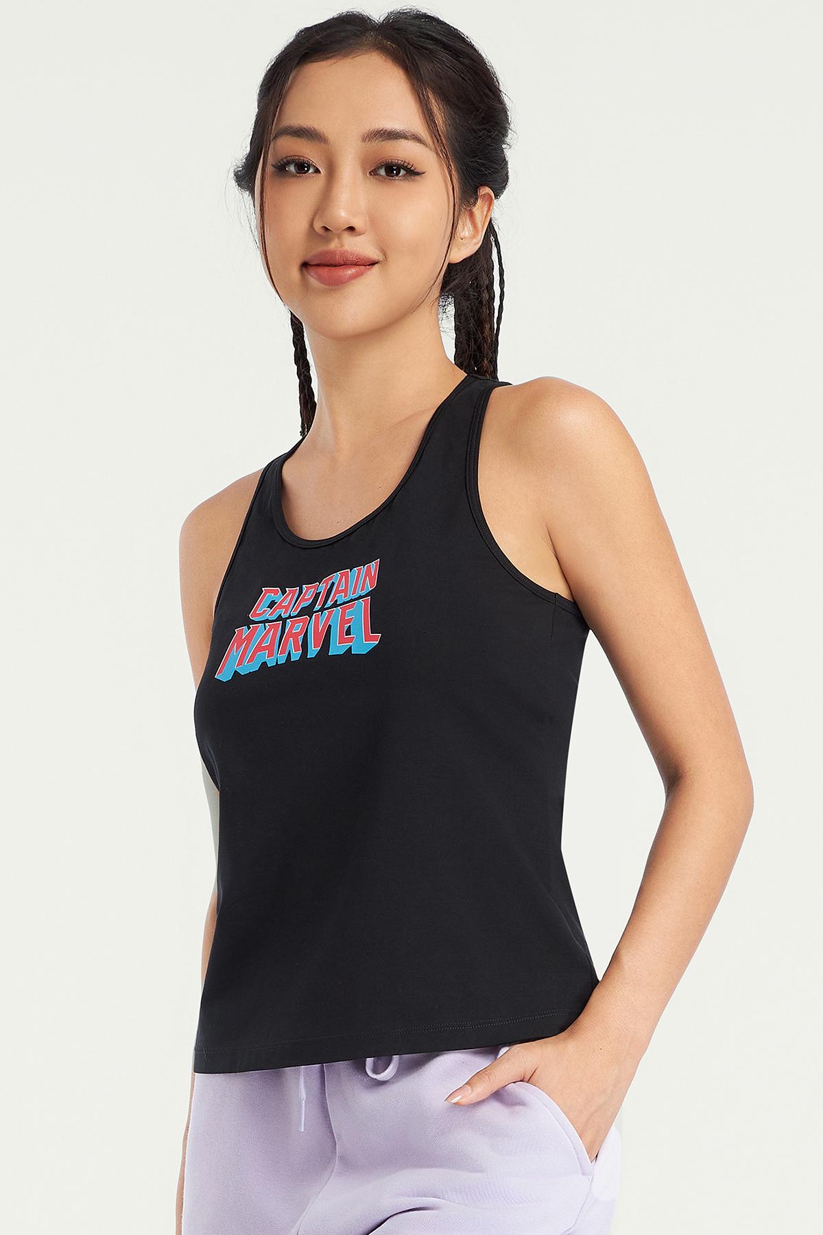 Áo tank top nữ Marvel cotton in điểm - D0007