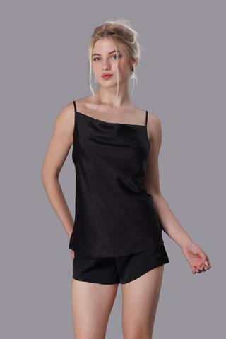 Áo camisole nữ Vera satin trơn - V0675Đen