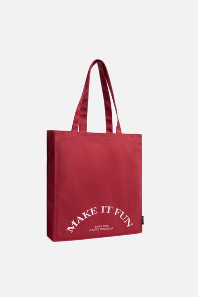 Túi tote canvas Jockey in họa tiết - JTUIT