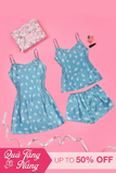 Hộp quà 8/3 - combo váy ngủ và bộ short Satin in VERA