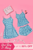 Hộp quà 8/3 - combo váy ngủ và bộ short Satin in VERA