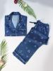 Bộ dài Pijama tay ngắn VERA in họa tiết - 0393