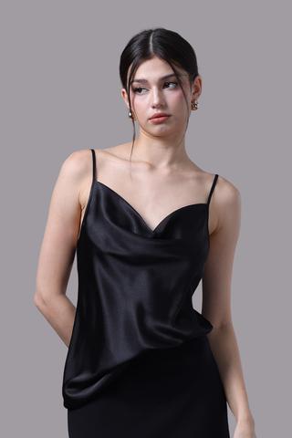 Áo camisole nữ Vera satin trơn - V0675Đen