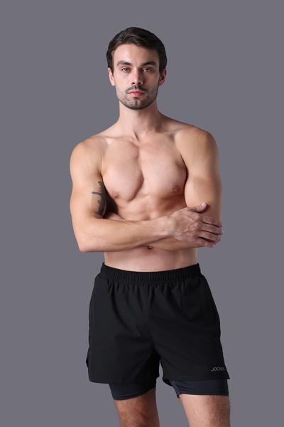 Quần short thể thao Jockey Nam Poly lót 4C in logo - 1375