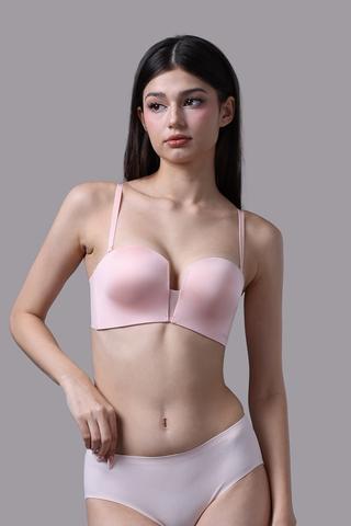 Áo ngực cup ngang Vera nylon không gọng mút vừa - V0609Hồng