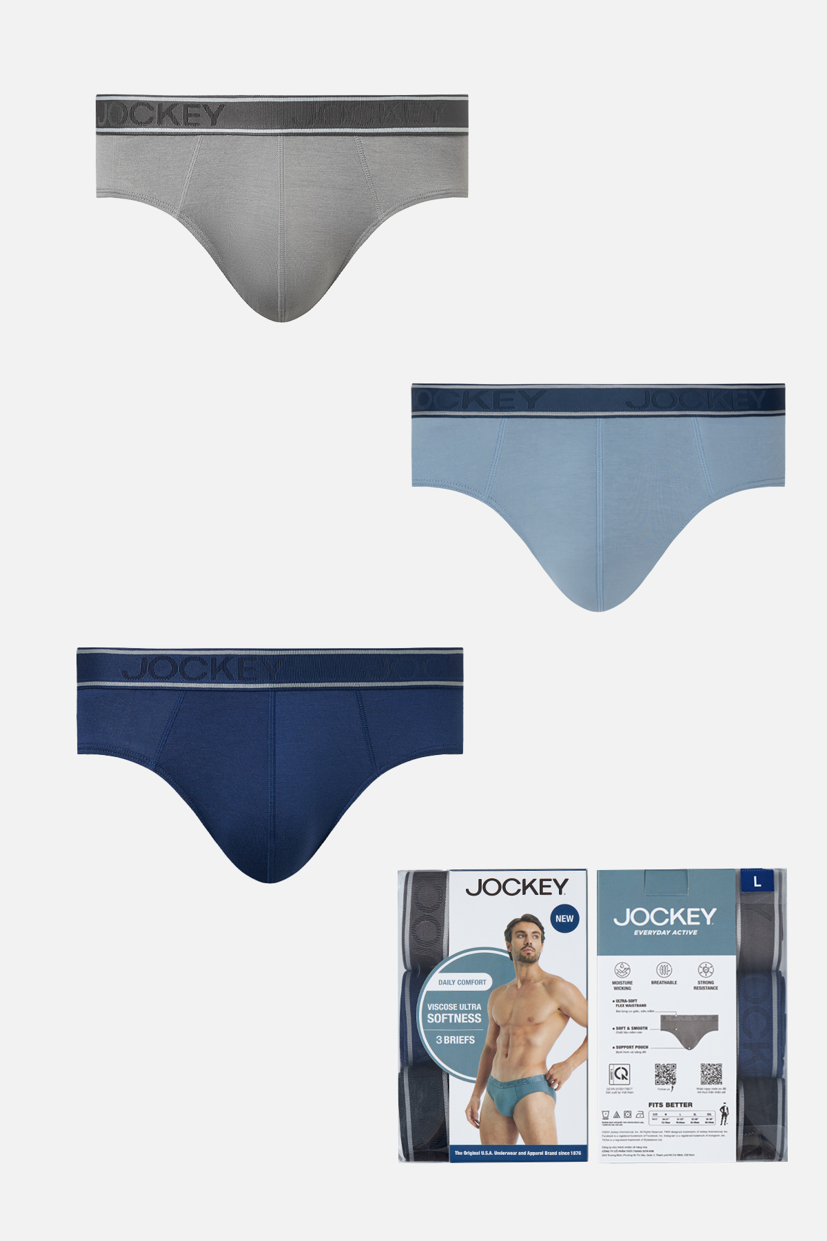 Quần lót nam Jockey Viscose dáng Brief - J4021