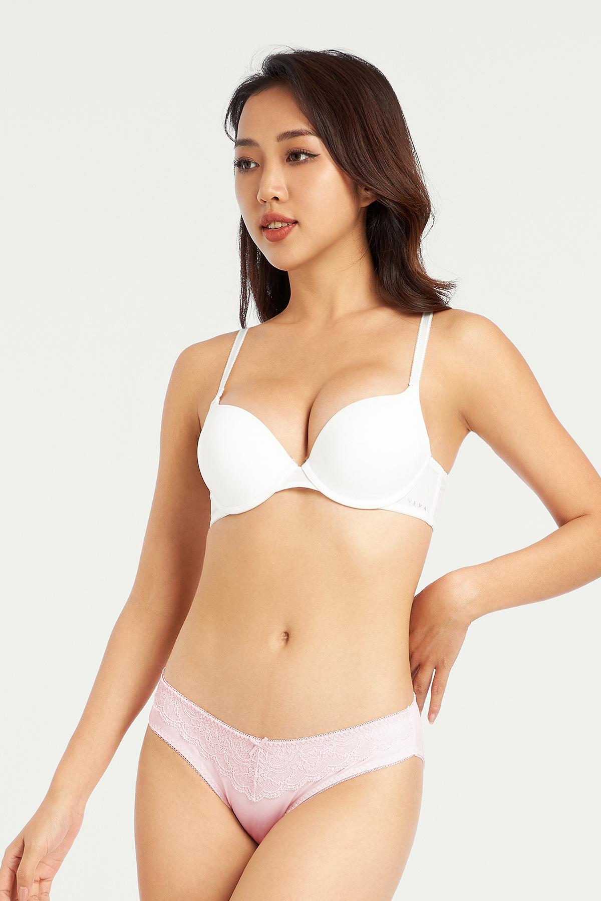 Quần lót bikini nữ Misaki Polyester phối ren M1025