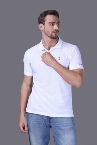 Áo Polo Nam Jockey poly cafe thêu logo Full Boy - J4027Trắng