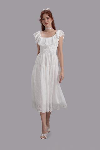 Đầm lửng Wow by NDLanNgoc cotton - N0024Trắng