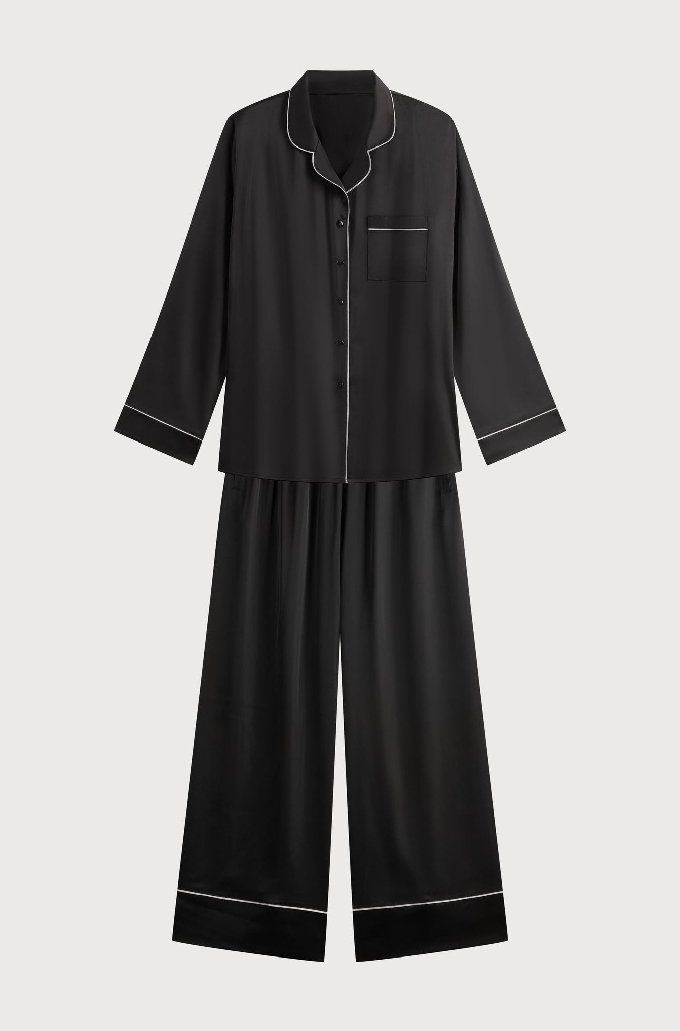 Bộ pijama dài nữ Vera latin trơn tay dài - V0775