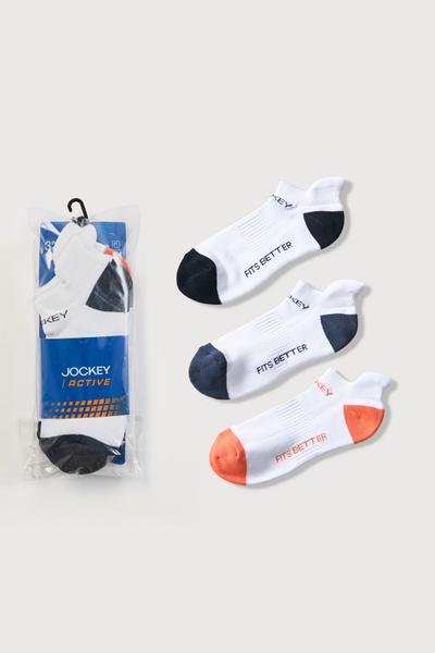 Pack 3 vớ thể thao Jockey cổ thấp Cotton - J4068