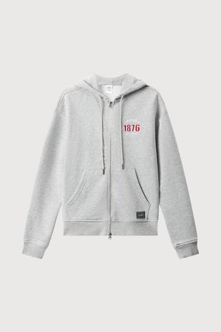 Áo khoác Hoodie unisex Jockey Cotton CVC - J4095Xám