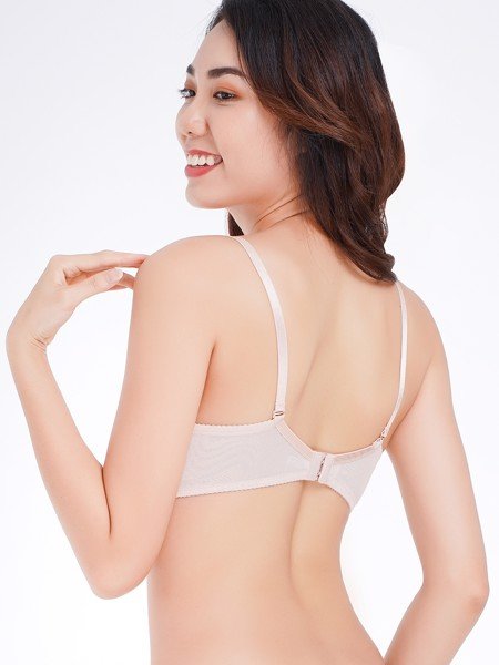 Áo ngực Misaki mút mỏng cúp ren phối dây lưng lưới - 9107