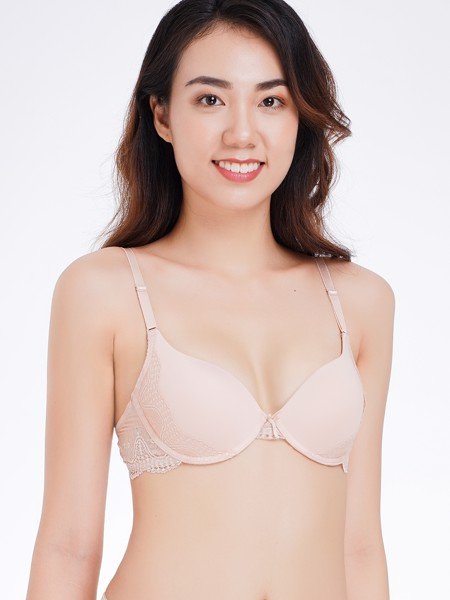 Áo ngực Misaki mút dày phối ren cúp ngực và dây đai lưng - 9324