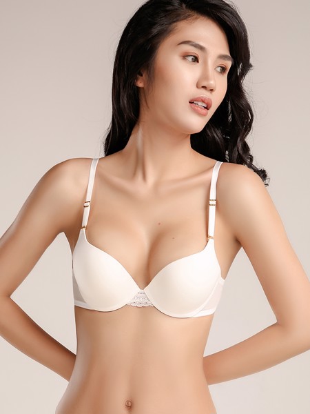 Áo ngực Mold cup 3/4 mút dày VERA Microfiber phối ren - 6301